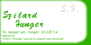 szilard hunger business card